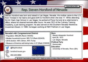 2020 Fascinating Cards United States Congress #340 Steven Horsford Back