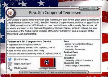 2020 Fascinating Cards United States Congress #457 Jim Cooper Back
