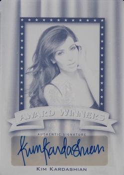 2011 Leaf Pop Century - Printing Plates Black #BA-KK2 Kim Kardashian Front