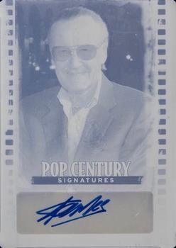 2011 Leaf Pop Century - Printing Plates Cyan #BA-SL2 Stan Lee Front