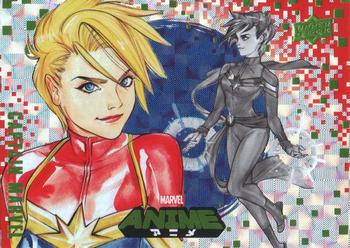 2020 Upper Deck Marvel Anime - Hyper Mosaic #1 Captain Marvel Front
