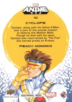 2020 Upper Deck Marvel Anime - Hyper Mosaic #10 Cyclops Back
