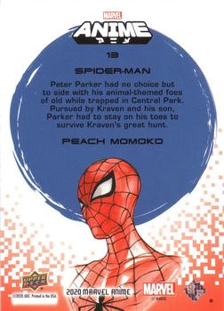 2020 Upper Deck Marvel Anime - Hyper Mosaic #13 Spider-Man Back