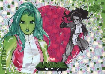 2020 Upper Deck Marvel Anime - Hyper Mosaic #21 She-Hulk Front