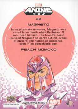 2020 Upper Deck Marvel Anime - Hyper Mosaic #22 Magneto Back