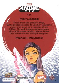 2020 Upper Deck Marvel Anime - Hyper Mosaic #41 Psylocke Back