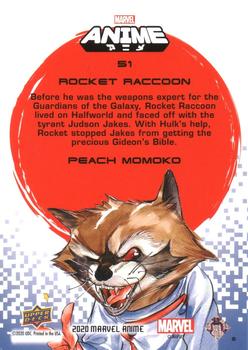 2020 Upper Deck Marvel Anime - Hyper Mosaic #51 Rocket Raccoon Back