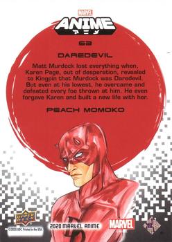 2020 Upper Deck Marvel Anime - Hyper Mosaic #63 Daredevil Back