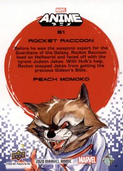 2020 Upper Deck Marvel Anime - Japanese Mega Moon #51 Rocket Raccoon Back