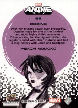 2020 Upper Deck Marvel Anime - Japanese Mega Moon #66 Domino Back