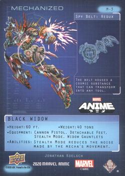 2020 Upper Deck Marvel Anime - Mechanized #M-3 Black Widow Back