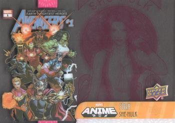 2020 Upper Deck Marvel Anime - Stax Middle Layer #SS-5A She-Hulk Front