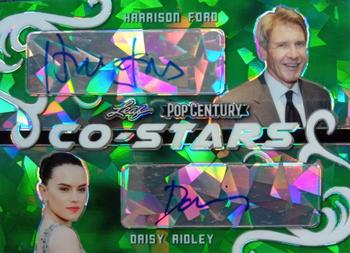 2020 Leaf Metal Pop Century - Co-Stars Dual Autographs Crystals Green #CS-11 Harrison Ford / Daisy Ridley Front