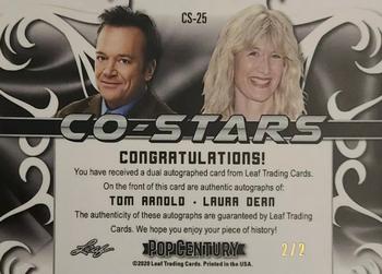 2020 Leaf Metal Pop Century - Co-Stars Dual Autographs Crystals Orange #CS-25 Tom Arnold / Laura Dern Back