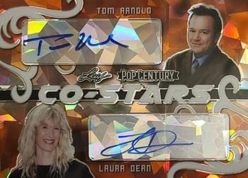 2020 Leaf Metal Pop Century - Co-Stars Dual Autographs Crystals Orange #CS-25 Tom Arnold / Laura Dern Front