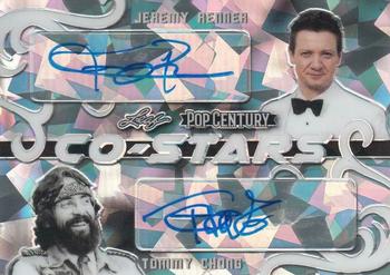 2020 Leaf Metal Pop Century - Co-Stars Dual Autographs Crystals Silver #CS-16 Jeremy Renner / Tommy Chong Front