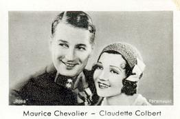1930-39 Josetti Filmbilder Series 1 #143 Maurice Chevalier / Claudette Colbert Front