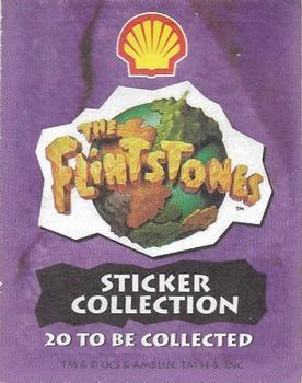 1994 Shell Oil The Flintstones Stickers #7 Mr. Slate Back