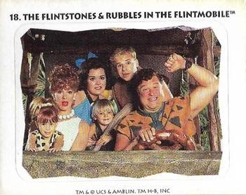 1994 Shell Oil The Flintstones Stickers #18 The Flintstones & Rubbles in the Flintmobile Front