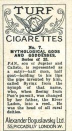 1924 Turf Mythological Gods and Goddesses #7 Pan Back