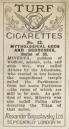 1924 Turf Mythological Gods and Goddesses #12 Minerva Back