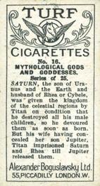 1924 Turf Mythological Gods and Goddesses #16 Saturn Back