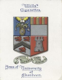 1923 Wills's Arms of Universities #1 University of Aberdeen Front