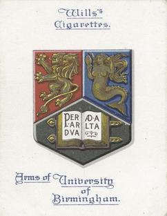 1923 Wills's Arms of Universities #3 University of Birmingham Front