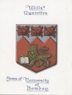 1923 Wills's Arms of Universities #4 University of Bombay Front