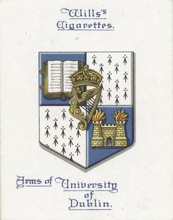 1923 Wills's Arms of Universities #7 University of Dublin Front