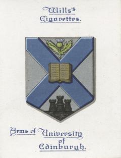 1923 Wills's Arms of Universities #9 University of Edinburgh Front