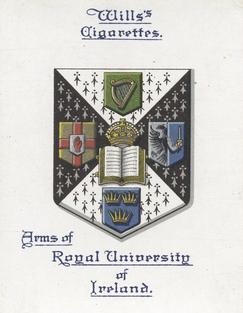 1923 Wills's Arms of Universities #14 Royal University of Ireland Front