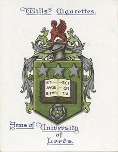 1923 Wills's Arms of Universities #15 University of Leeds Front