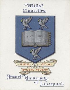 1923 Wills's Arms of Universities #16 University of Liverpool Front