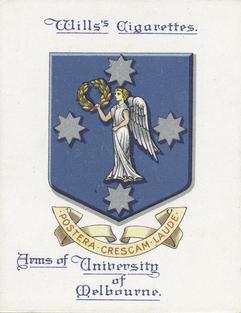 1923 Wills's Arms of Universities #19 University of Melbourne Front