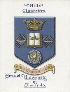 1923 Wills's Arms of Universities #22 University of Sheffield Front