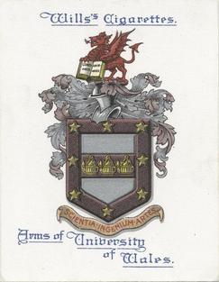 1923 Wills's Arms of Universities #25 University of Wales Front