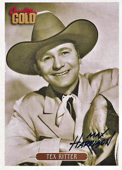1993 Sterling Country Gold 2 - Max Harrison Singing Cowboys of the Silver Screen Silver #8 Tex Ritter Front