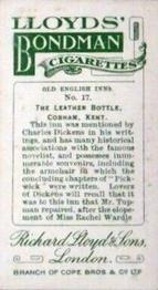 1923 Lloyds' Bondman Old English Inns #17 The Leather Bottle, Cobham Back