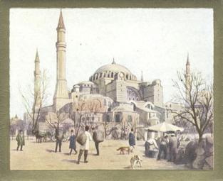 1926 Major Drapkin & Co. Around the Mediterranean (Large) #20 Constantinople - The Mosque of St.  Sophia Front