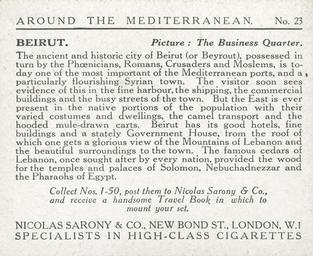 1926 Nicolas Sarony & Co. Around the Mediterranean (Large) #23 Beirut - The Business Quarter Back
