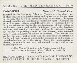 1926 Nicolas Sarony & Co. Around the Mediterranean (Large) #49 Tangiers - A General View Back