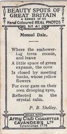 1927 Army Club Beauty Spots of Great Britain (Small) #41 Monsal Dale. Back