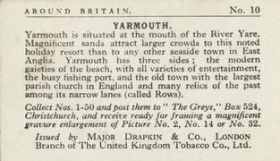 1929 Major Drapkin & Co. Around Britain (Small) #10 Yarmouth Back