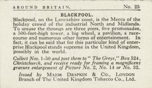 1929 Major Drapkin & Co. Around Britain (Small) #25 Blackpool Back