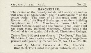 1929 Major Drapkin & Co. Around Britain (Small) #26 Royal Exchange, Manchester Back