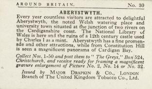 1929 Major Drapkin & Co. Around Britain (Small) #30 Aberystwyth Back