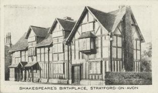 1929 Major Drapkin & Co. Around Britain (Small) #32 Shakespeare's Birthplace, Stratford-on-Avon Front