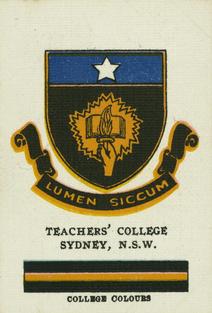 1929 Wills's Crests and Colours of Australian Universities, Colleges and Schools #9 Teachers' College, Sydney NSW Front