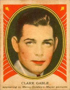 1938 Hamilton Gum - Hollywood Picture Stars #39 Clark Gable Front